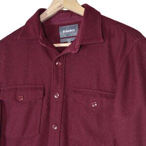 Bonobos Burgundy Wool Blend Shirt Jacket M Slim Fit Workwear Utility Shacket